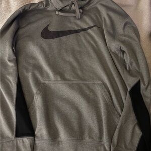 Nike Charcoal and Black Pullover Hoodie